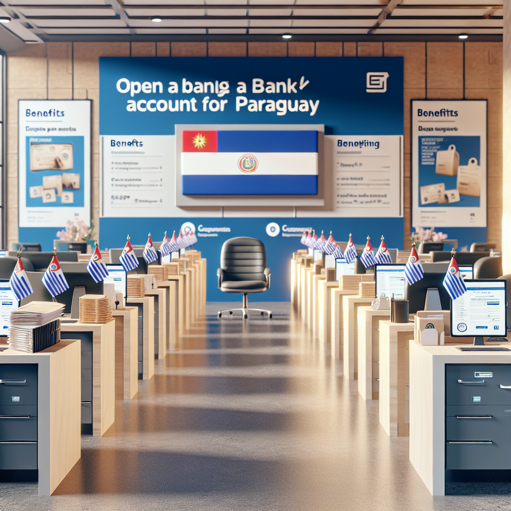 Otvorenie bankového účtu Paraguaj spoločnosť prináša priaznivé daňové podmienky, stabilitu a jednoduchý proces. Zistite viac a začnite svoje podnikanie!