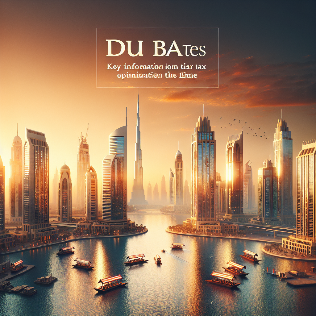 Objevte výhody a strategie daňové optimalizace v Dubaji. Žádné osobní daně, nízké firemní daně a pobídky pro podnikatele.