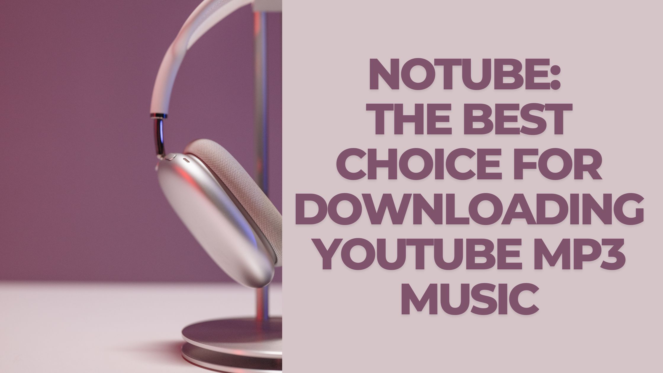 noTube is a best choice as YouTube to MP3 Converter